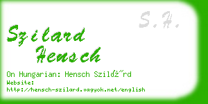 szilard hensch business card